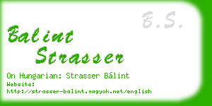 balint strasser business card